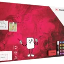 Tableau magnétique METALboards, rose d'Alexandra 90×60 cm + accessoires