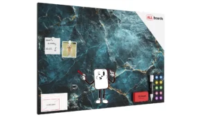 Tableau magnétique METALboards, lapis-lazuli 90×60 cm + accessoires