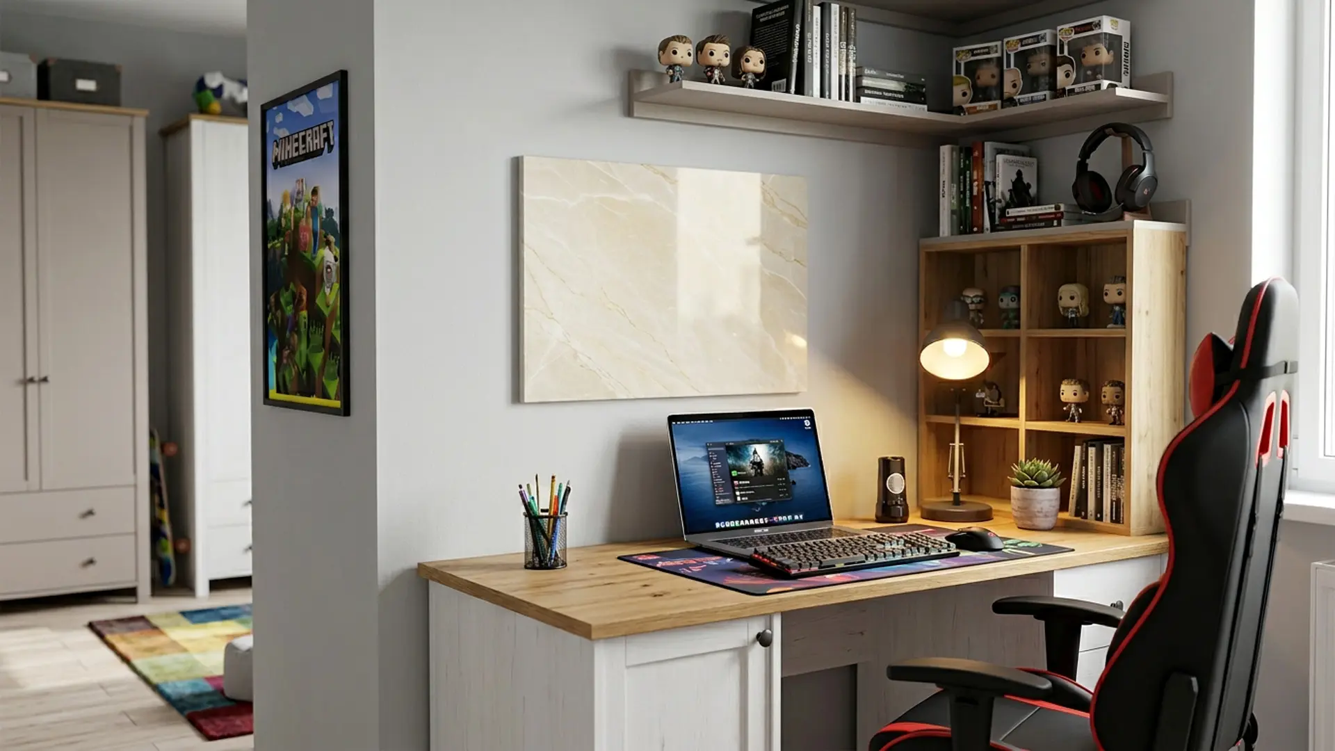 Tableau magnétique METALboards, marbre beige 90×60 cm + accessoires – Image 11