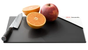 Planche à Découper & Plateau en Verre 30x20cm Style Noir Sombre