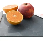 Planche à Découper & Plateau en Verre 30x20cm avec Motif Anthracite Marbre