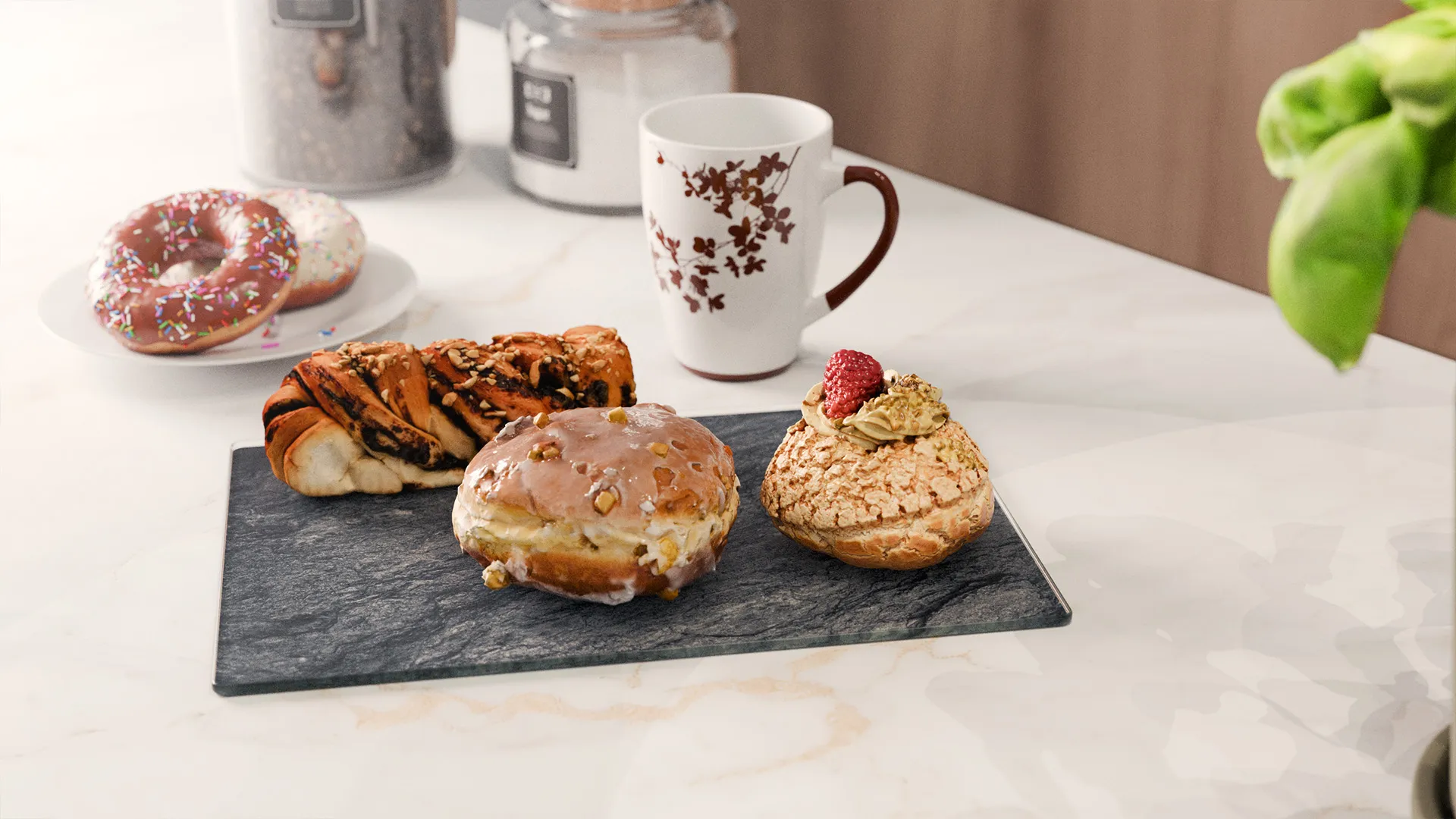 Planche à Découper & Plateau en Verre 30x20cm avec Motif Granite – Image 4