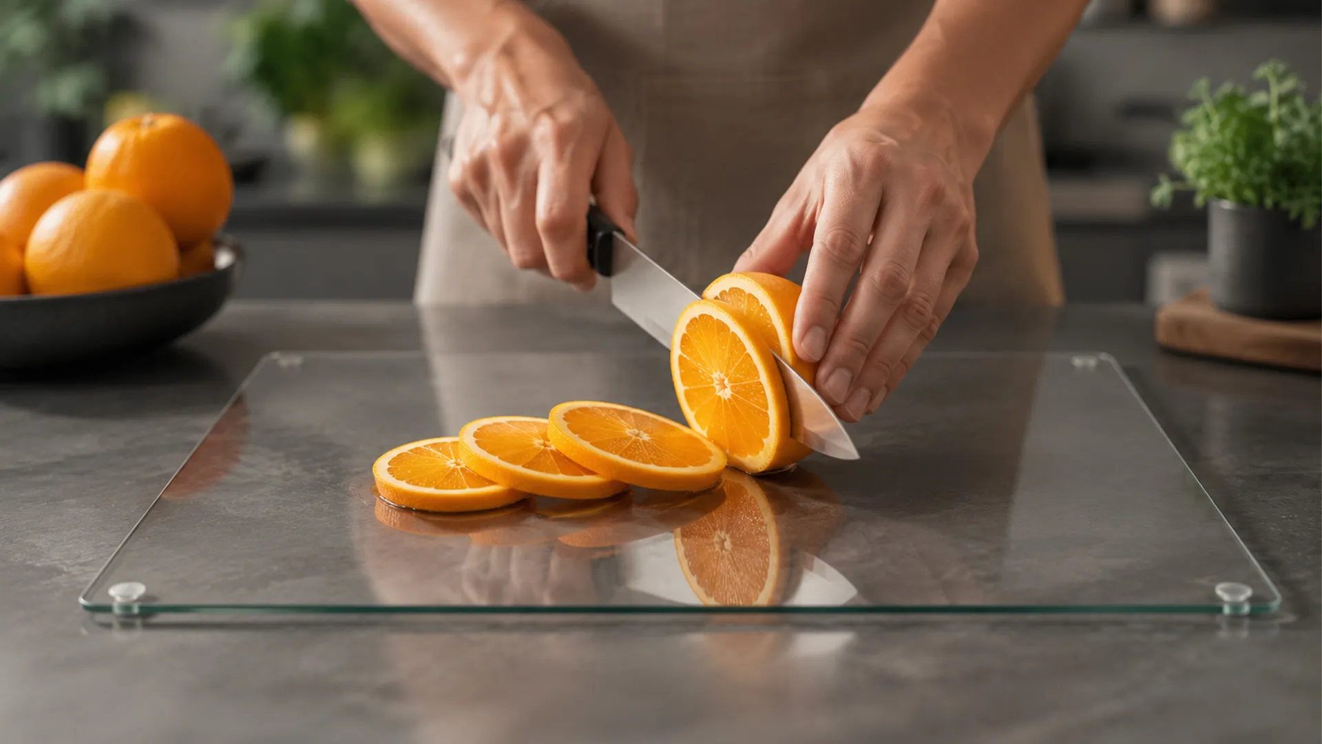 Planche à découper en verre TRANSPARENTE 50x40 cm – Image 6