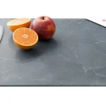 Planche à Découper & Plateau en Verre 50x40cm avec Motif Anthracite Marbre