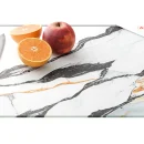 Planche à Découper & Plateau en Verre 50x40cm avec Motif Anthracite Marbre Or