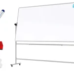 Tableau blanc mobile TM Idea magnétique rotatif double face effaçable à sec 240x120 cm - Série FLEX