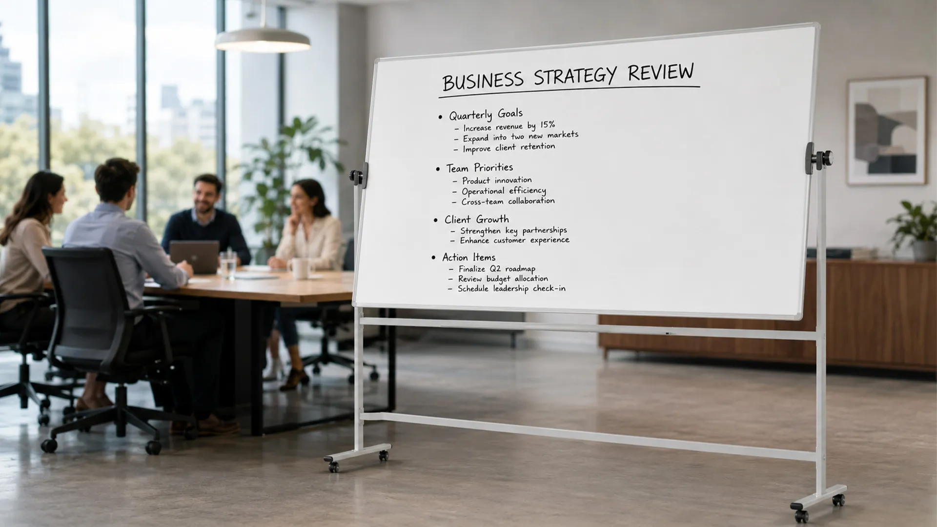 Tableau blanc mobile TM Idea magnétique rotatif double face effaçable à sec 240x120 cm - Série FLEX – Image 3