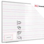 Tableau blanc magnétique effaçable à sec 120x90 cm – Lignage Triple