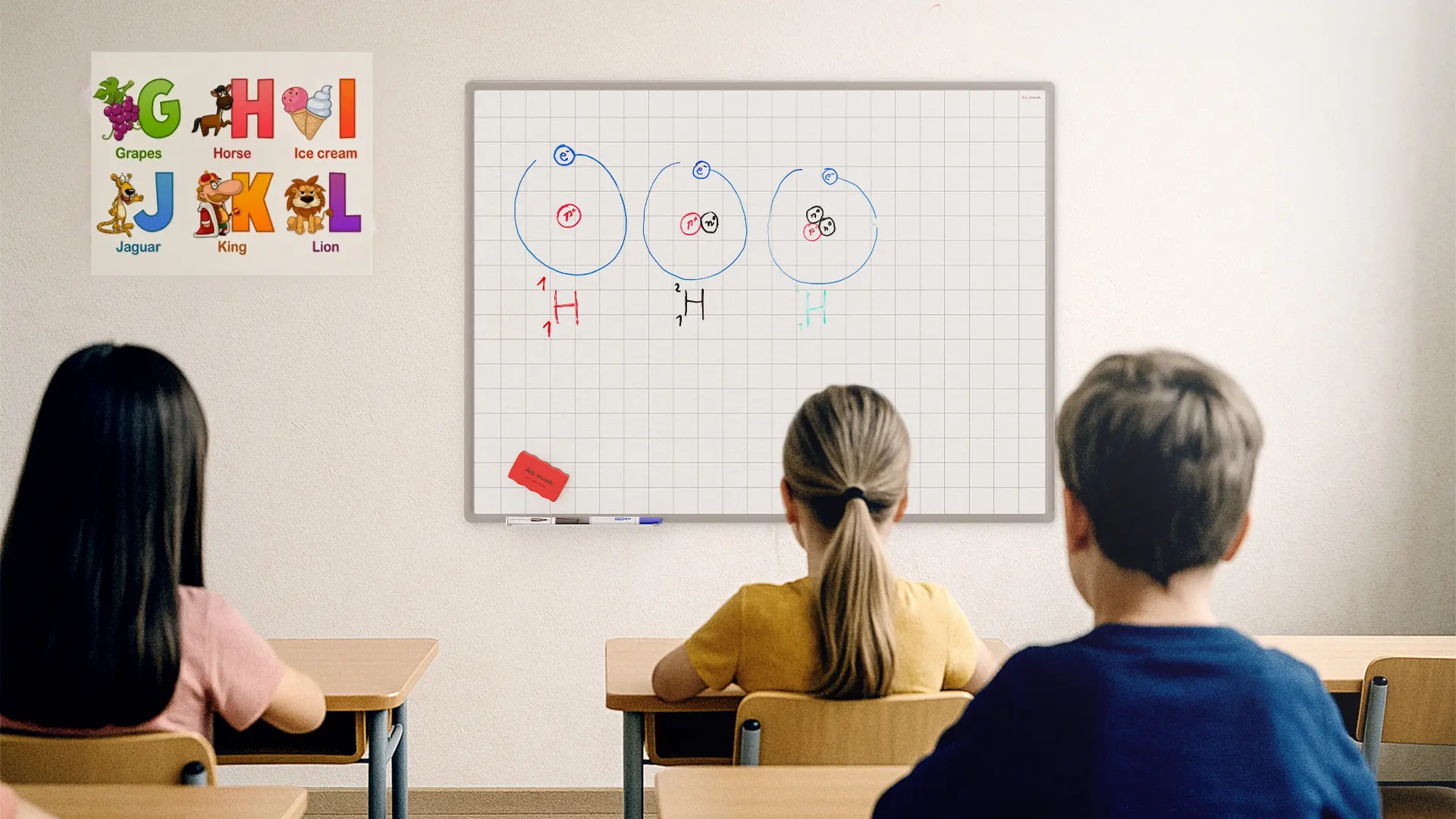 Tableau magnétique effaçable à sec 120x90 – Petits Carreaux – Image 4