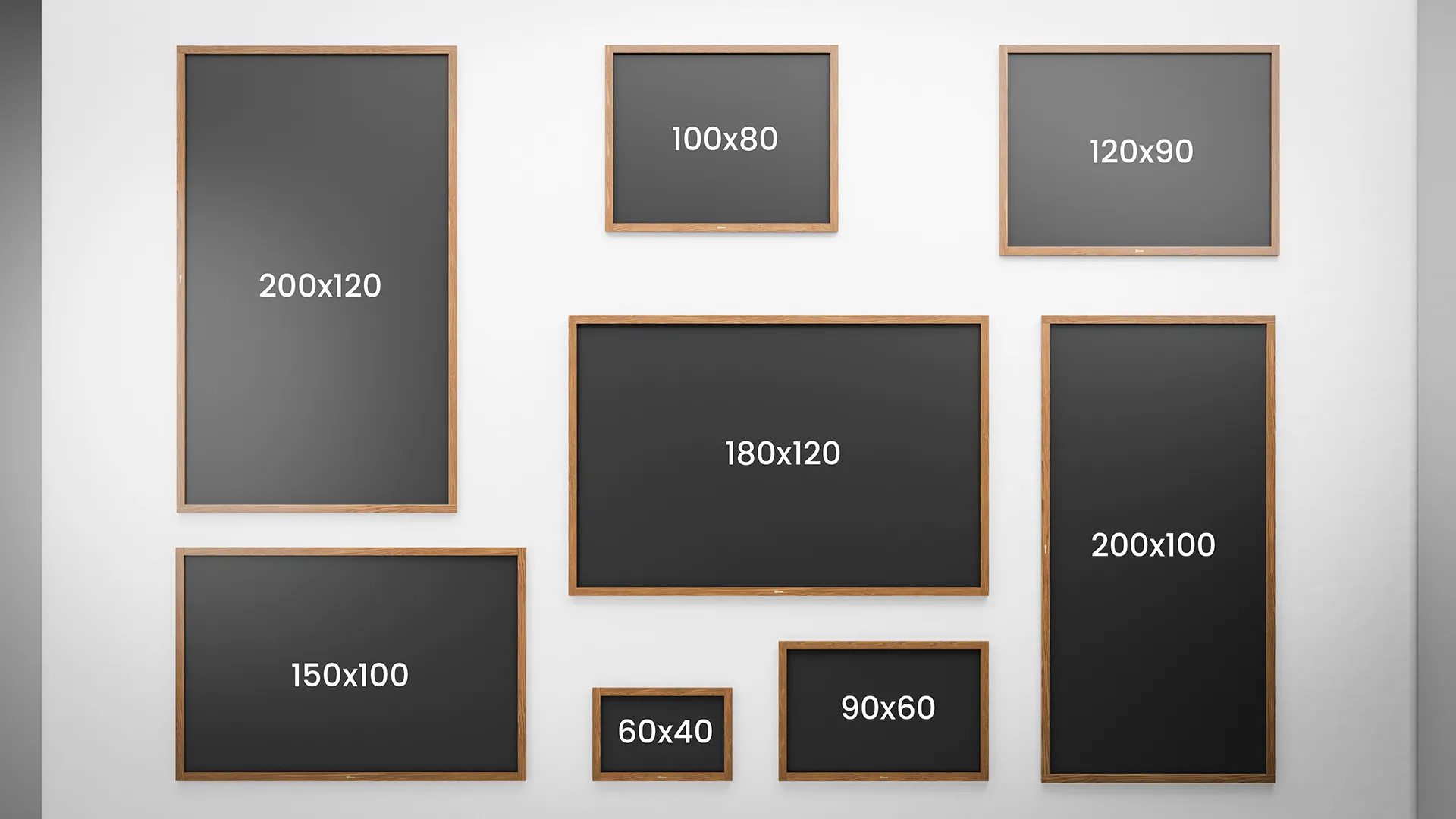 Tableau à craie noir magnétique étanche avec cadre en bois laqué 120 x 60 cm + accessoires – Image 8