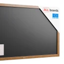 Tableau à craie noir magnétique étanche avec cadre en bois laqué 120 x 60 cm + accessoires