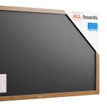 Tableau à craie noir magnétique étanche avec cadre en bois laqué 120 x 60 cm + accessoires