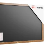 Tableau à craie noir magnétique étanche avec cadre en bois laqué 120 x 60 cm + accessoires