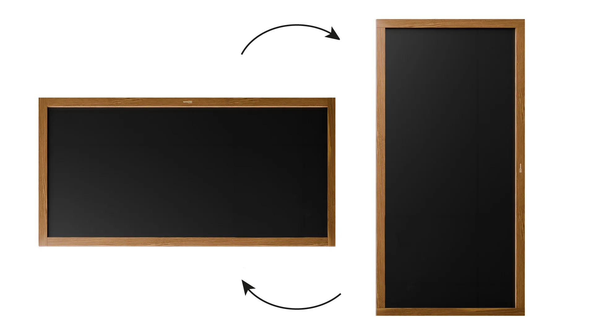 Tableau à craie noir magnétique étanche avec cadre en bois laqué 120 x 60 cm + accessoires – Image 5