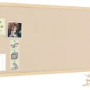 Tableau en feutre 100x40 cm, camel, avec cadre en bois laqué