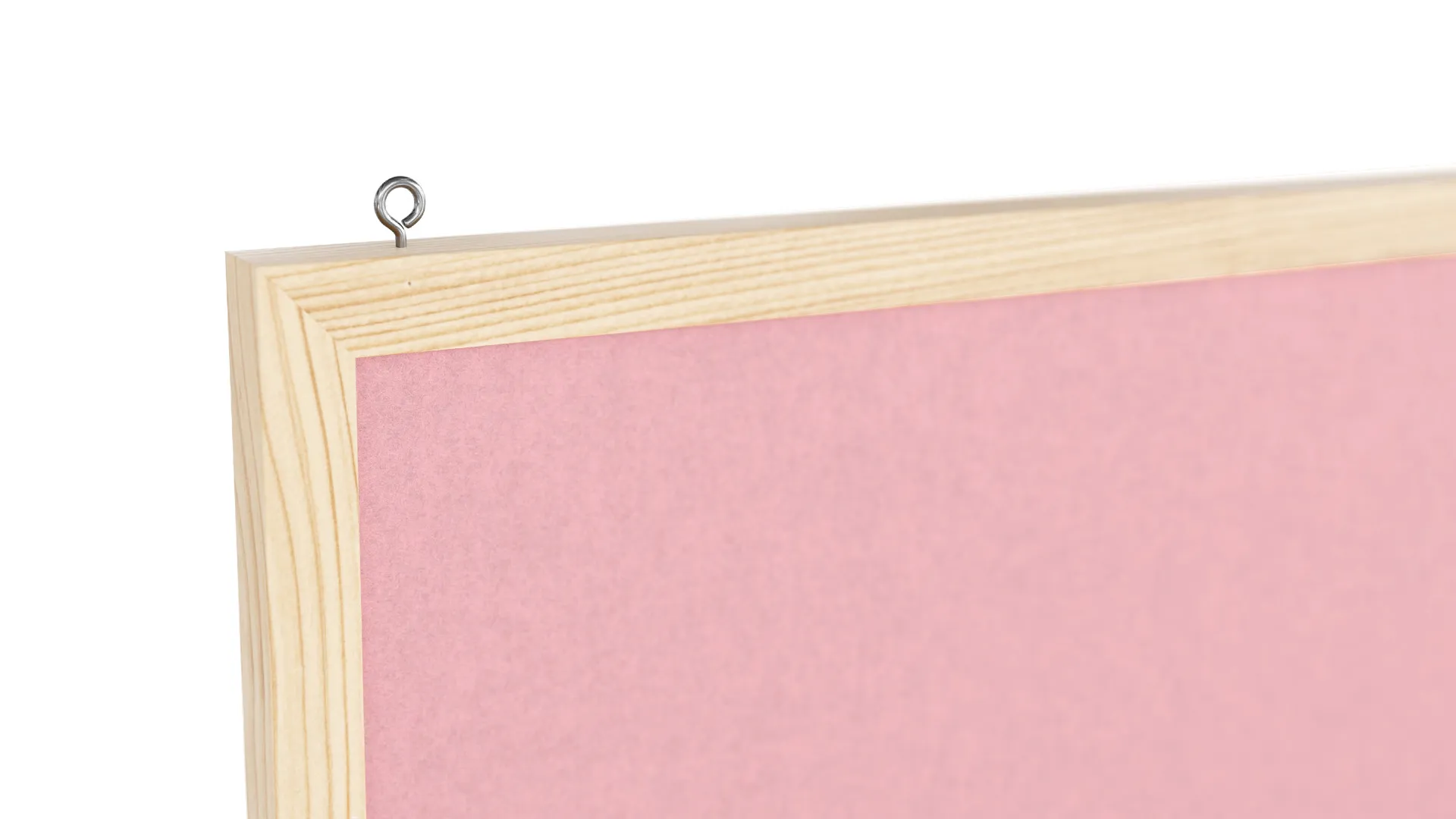 Tableau en feutre 100x40 cm, rose, avec cadre en bois laqué – Image 6