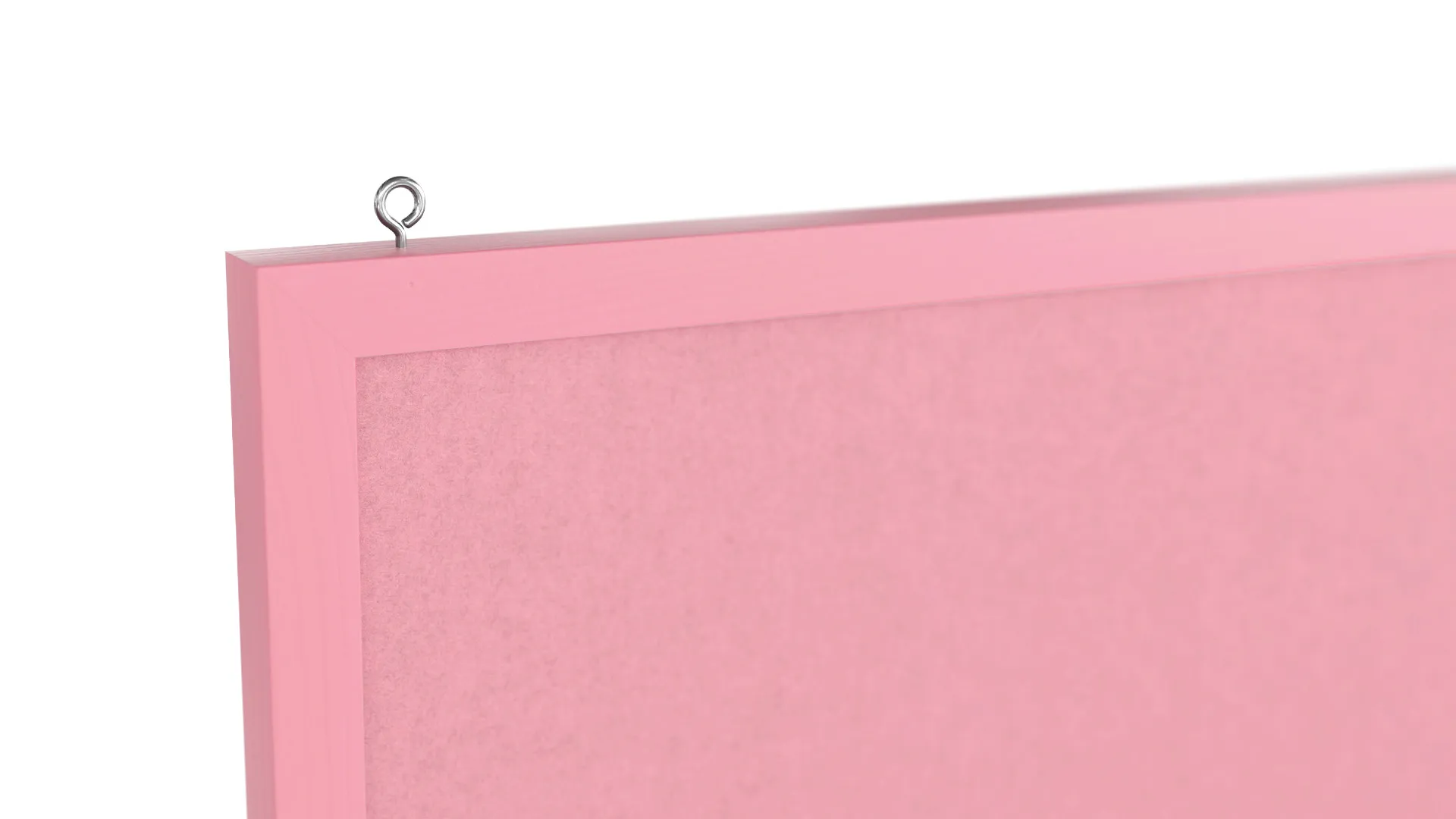 Tableau en feutre 90x60 cm, rose, avec cadre en bois rose – Image 6
