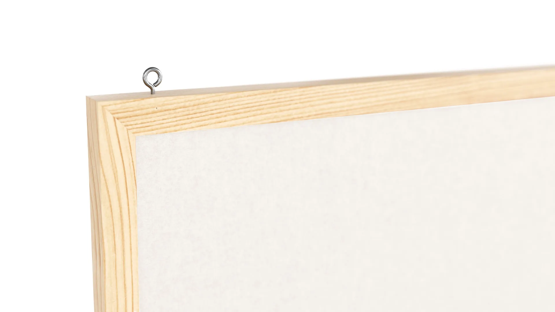 Tableau en feutre 120x60 cm, blanc, avec cadre en bois laqué – Image 6