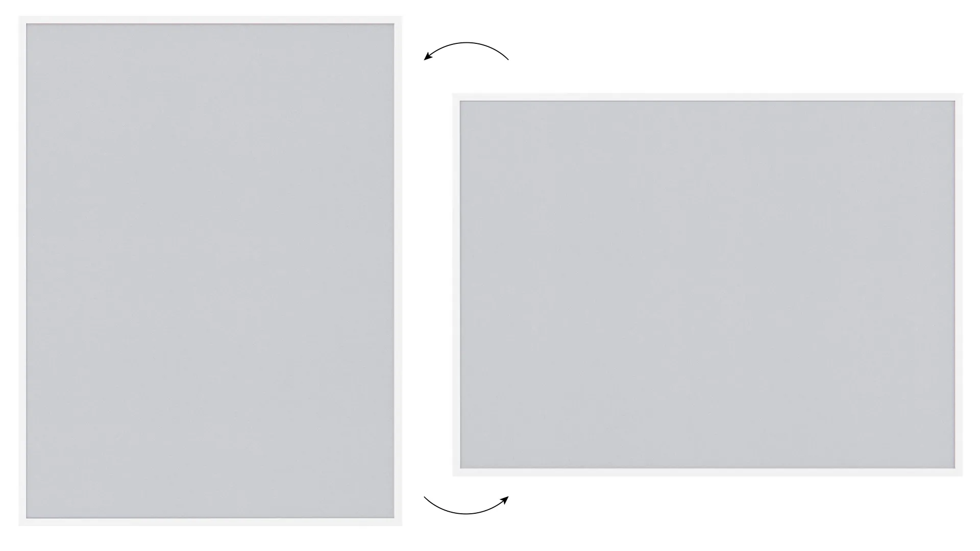 Tableau en feutre 120x90 cm, blanc, avec cadre en bois blanc – Image 7